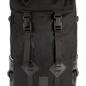 Topo Designs Heritage /Leather Klettersack -- Black on Black-NWT